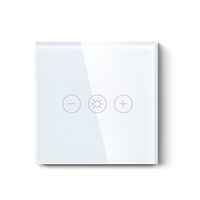 Nouvel interrupteur intelligent Tuya Comans, variateur de lumière personnalisé, panneau tactile en verre EU, interrupteur mural WiFi pour la télécommande de la lumière via l'application, maison intelligente