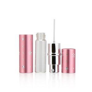 Elegante 5ml <span class=keywords><strong>10</strong></span> <span class=keywords><strong>ml</strong></span> trucco rosa vuoto piccolo spray mist packaging cilindro bottiglia di profumo profumo di vetro - Product Image 3
