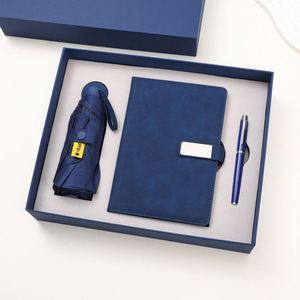 Set de Regalo Promocional Empresarial, Agenda A5, Bolígrafo de Acero Inoxidable, Paraguas, Logotipo Personalizado, Impresión UV, Caja de Regalo - Product Image 3