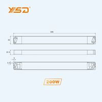 Alimentations LED YSD à PFC élevé 200W, 12V 24V 36V 48V 30W 60W 100W 150W, Série G, IP40, pour bandes LED