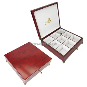 Customized Luxury Jewelry Nine Palace Storage Multifunctional Retro Gift Lock Box Music Box Earring Ring Necklace Box
