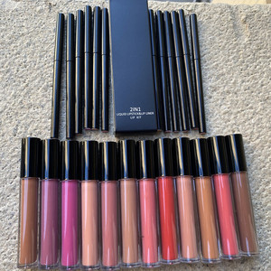Ensemble de rouge à lèvres liquide, gloss et crayon contour des lèvres, 24 teintes, haute pigmentation, couvrance totale, <span class=keywords><strong>maquillage</strong></span> des lèvres pour tous les jours et les soirées - Product Image 1