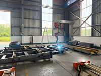 Robot industrial inteligente de 7 ejes, robot de soldadura inteligente de estructura de acero tipo cantilever sin necesidad de programación
