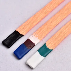 Stringa con cappuccio personalizzata colorata rotonda con punte in gomma corde in corda di cotone con cappuccio corde con punte in gomma