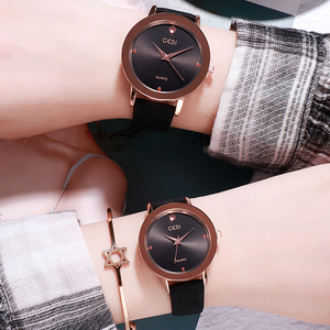 Montres à quartz élégantes et haut de gamme pour couples, avec bracelets en cuir et une esthétique raffinée. - Product Image 6