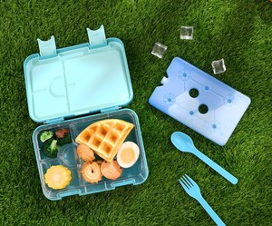 Nouvelle boîte à bento en plastique pour enfants, tritan <span class=keywords><strong>kinder</strong></span> refroidisseur, plateau à glace, isolé, 4/6 compartiments, boîtes à déjeuner pour enfants - Product Image 4