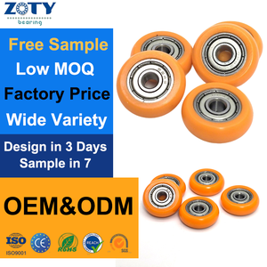 Bogenförmige POM-Material Kunststoffrolle 4x19x6mm mit Lager 624ZZ BSR-4-19-6 Mini-Rundrollenrad - Product Image 1