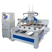 Router CNC 3D de Alta Velocidad con Múltiples Cabezales y 4 Ejes, RichAuto Syntec NC Studio PLC, Alta Precisión, Múltiples Husillos, Motor Paso a Paso/Servo