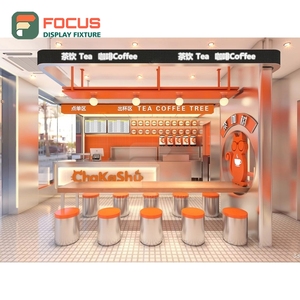 ชั้นวางสินค้ากาแฟแบบทนทาน โครงไม้เนื้อแข็ง สำหรับบริเวณรับสินค้าแบบนำกลับบ้าน ชั้นวางโชว์กาแฟหน้าร้าน - Product Image 1