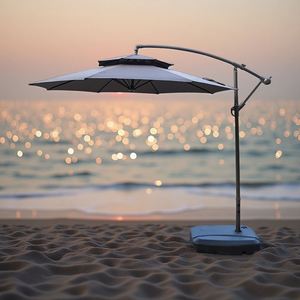 Hot Sale Wholesale Garden Outdoor Customized Patio Restaurant Summer Waterproof Straight Manual <b>Umbrella</b> Strong Windproof - Product Image 5