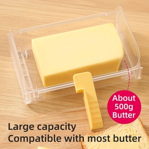 Butter Case With Plastic Cutter Butter Storage <b>Container</b> Fridge <b>Refrigerator</b> Freezer Cheese Fresh Preservation Box - Product Image 4