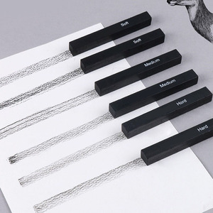 Secolarart bastoncino di carbone morbido medio duro artista bastone di carbone compresso per disegnare ombreggiatura - Product Image 5