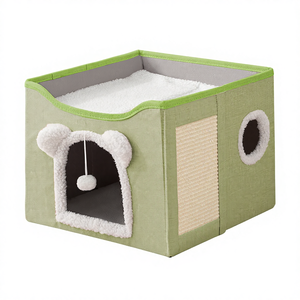 سرير حيوانات أليفة عصري قابل للتخصيص متعدد الألوان قابل للطي مرتين صديق للبيئة بلون واحد - Product Image 2