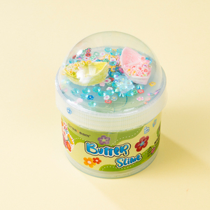 Ensemble de slime au beurre personnalisé, décoration florale, slime doux non collant, parfum crème glacée, balle rebondissante, jouet anti-stress - Product Image 5