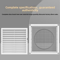 Grille d'aération carrée moderne en plastique de haute qualité 100-150 mm pour systèmes CVC, conduits de ventilation et climatisation hôtelière