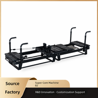 Vinique Fitness Reformer Pilates en alliage d'aluminium Super Core pour le renforcement musculaire féminin, avec coussin d'épaule et ressorts, design compact, garantie 5 ans
