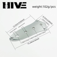 Plaque de commande en métal pour basse électrique HIVE, compatible JB Bass, plaque de circuit de commande pour Jazz Bass