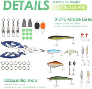 Lot de 120 leurres souples artificiels pour eau salée et eau douce, leurres souples à paillettes pour gros poissons, leurres souples à tête plombée - Product Image 5