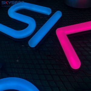 SKYSEEN Custom Company Logo 3D LED Signes Lettres en acrylique sablé au néon avec coins arrondis Effet lumineux durable MOQ1 - Product Image 3