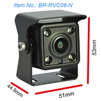 Camionnettes Camion Grand Angle Vision NUIT Compact Avant et Arrière Cam Petite taille Mini Caméra IP69K Caméra 180 degrés