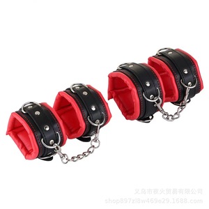 Retractable and detachable handcuffs and leg irons, a unique metal <b>bondage</b> <b>set</b> with stainless steel tubing. - Product Image 4