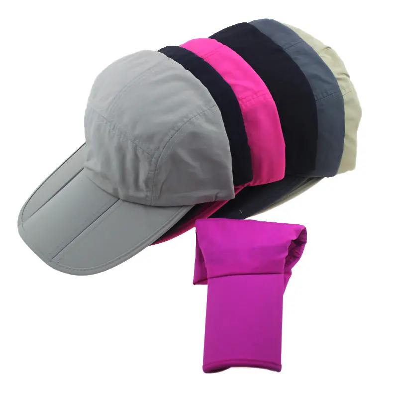 J302053 Portable baseball cap Men's Outdoor quick-drying sport cap Adjustable size hat Foldable Sunscreen hat trucker hats