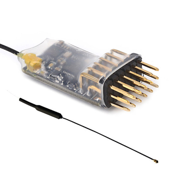 ELRS 2.4G 5CH PWM Express LRS Receiver Metal Pipe Antenna Supports ELRS 3.0 PWM/CRSF Protocol for RC FPV