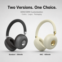 Nouveaux écouteurs de jeu supra-auriculaires ANC Bluetooth 5.4 2026, casque à faible latence avec micro, haut-parleur 40 mm Type-C, oreillettes magnétiques