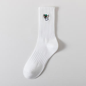 Chaussettes en coton blanc tricotées pour homme Cityboy, automne-hiver, tendance, populaires sur internet, absorbant la transpiration, sport, broderie de dessins animés - Product Image 6