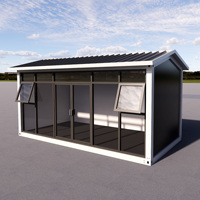 Casas Contenedor Móviles Prefabricadas con Techo a Dos Aguas, Caseta de Vigilancia y Habitación de Camping/Dormitorio