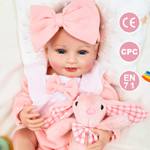 Poupée <span class=keywords><strong>Reborn</strong></span> en Silicone et Vinyle de 17 Pouces, Corps Entier, Réaliste, pour Filles, Jouet Compagnon pour Enfants - Product Image 6