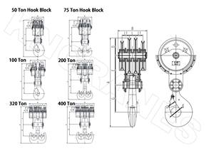 Poulies à crochet simple en acier au carbone robustes pour la construction, 2t, 3t, 5t, 10t - Product Image 6