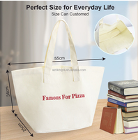 Sac fourre-tout en coton durable imprimé de logo personnalisé sac de plage moyen promotionnel pour un usage quotidien stockage recyclable publicité en toile