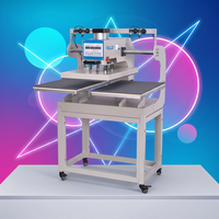Presse à chaud infrarouge double station coulissante verticale YA-6040C pour le positionnement et la personnalisation de motifs sur tissus multicolores