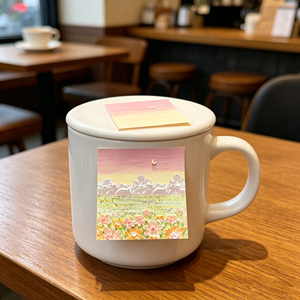 Colorful Flower Field Memo Pad With Pastel Sky And Crescent Moon Design 70 Sheets Per Pad For Office School Use - Product Image 2