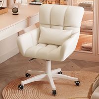 Chaise de maquillage confortable pour femme avec structure en acier inoxydable et matériau en nylon - Chaise pivotante durable pour la maison et le bureau