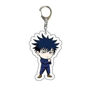 Hot Fashion Anime <span class=keywords><strong>Jujutsu</strong></span> <span class=keywords><strong>Kaisen</strong></span> portachiavi acrilico Cartoon Figure Yuji Itadori Kugisaki portachiavi per donna uomo borsa portachiavi per auto - Product Image 3