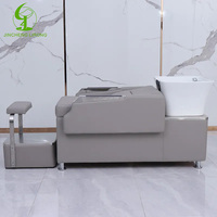 Jincheng Fashion Meuble de lavage de cheveux pour salon de beauté, économique, en promotion, avec bac en céramique inclinable