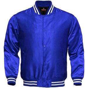 Veste varsity pour homme FOXA, satin polyester, bomber décontracté, vêtements d'automne - Product Image 1