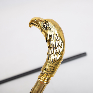 Canne de luxe en métal avec poignée tête d'aigle, design sculpté, bâton de marche pour gentleman, accessoire formel - Product Image 3