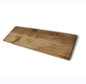 Restaurant table natural wood color oak reclaimed solid wood thick wood slab dining table for sale