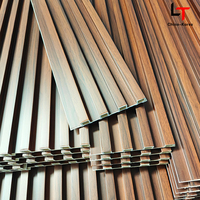 LT Décoration intérieure Wpc Revêtement mural Panneau rainure Extérieur Bois Plastique Composite Cannelé Pvc Latte Intérieur Revêtement Panneau