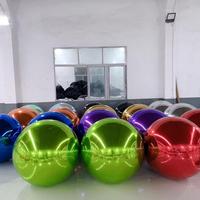 Ballons gonflables géants en PVC, boule miroir lumineuse LED colorée, logo personnalisé, décoration de fête pour la publicité extérieure