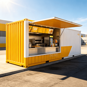 Restaurant mobile en conteneur maritime, boutique alimentaire modulaire, café, cuisine commerciale préfabriquée, bar à café en conteneur - Product Image 6