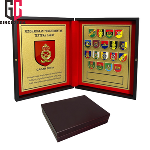 15 anni di fabbrica in metallo personalizzato in legno esercito premio trofeo targa con scatola - Product Image 6