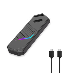 Carcasa M.<span class=keywords><strong>2</strong></span> NVME NGFF SSD USB3.<span class=keywords><strong>2</strong></span> Gen 2x2 Caja de disco duro 20Gbps Unidad de estado sólido Caja externa M.<span class=keywords><strong>2</strong></span> SSD Rack con luz RGB - Product Image 1