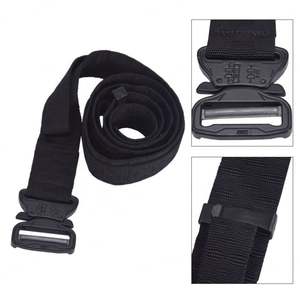 Ceinture tactique en nylon 900D pour hommes, boucle à dégagement rapide réglable, ceinture de combat noire pour la chasse - Product Image 4