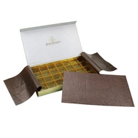 Emballage pliable en papier kraft de luxe, boîte-cadeau pour mariage, chocolat doux, avec compartiments, 10 unités