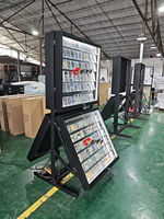 Vitrine moderne à LED simple face pour cartes à collectionner, avec étagères rotatives écologiques pour magasin TGC personnalisé, cartes de sport et de baseball classées