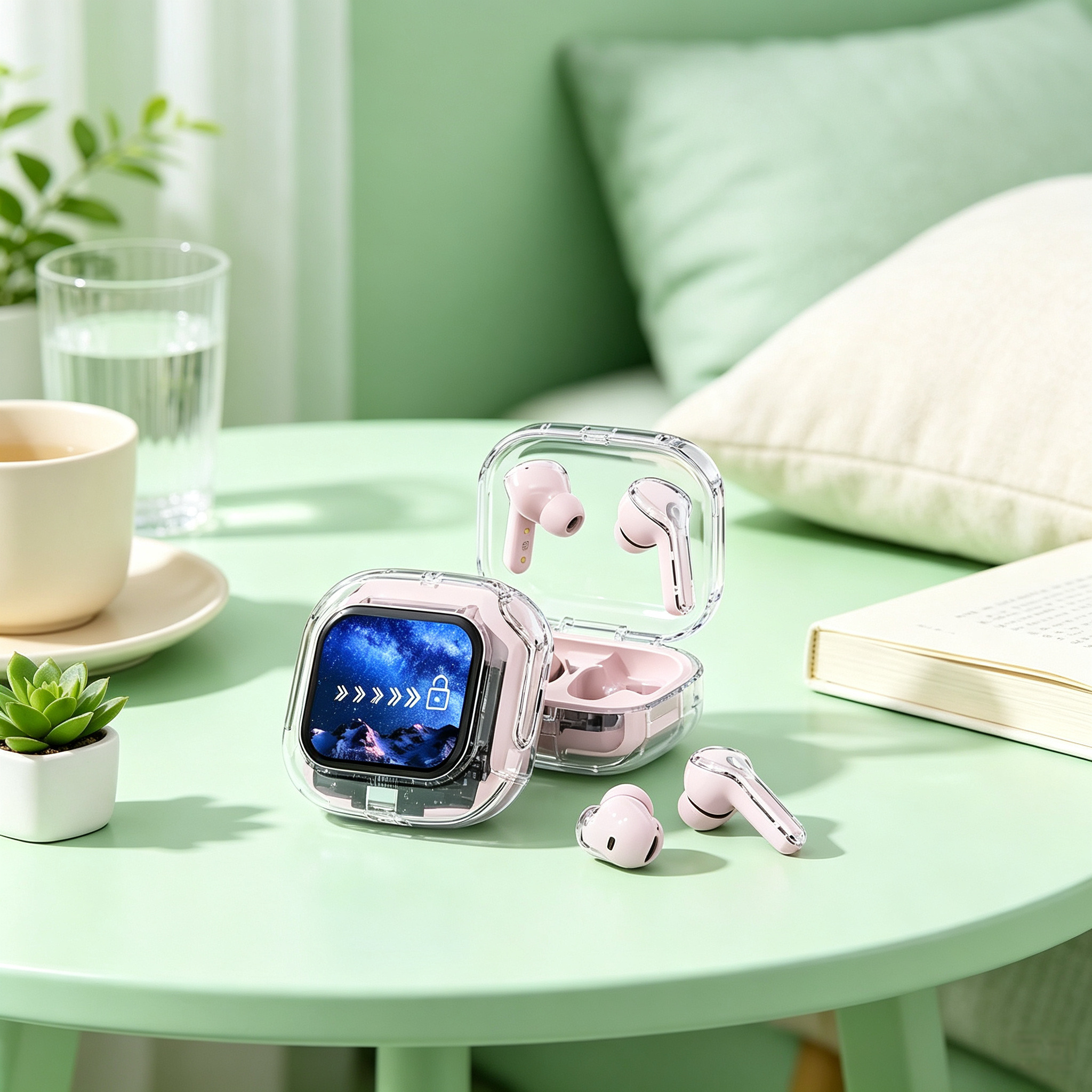 New Q20 Wireless Earbuds with LED Touch Screen <strong>ANC</strong> Noise Reduction HD Call <strong>TWS</strong> Surround Sound Headphones and Charging Case